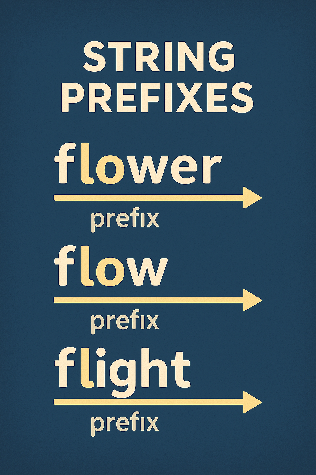 Illustration of string prefixes