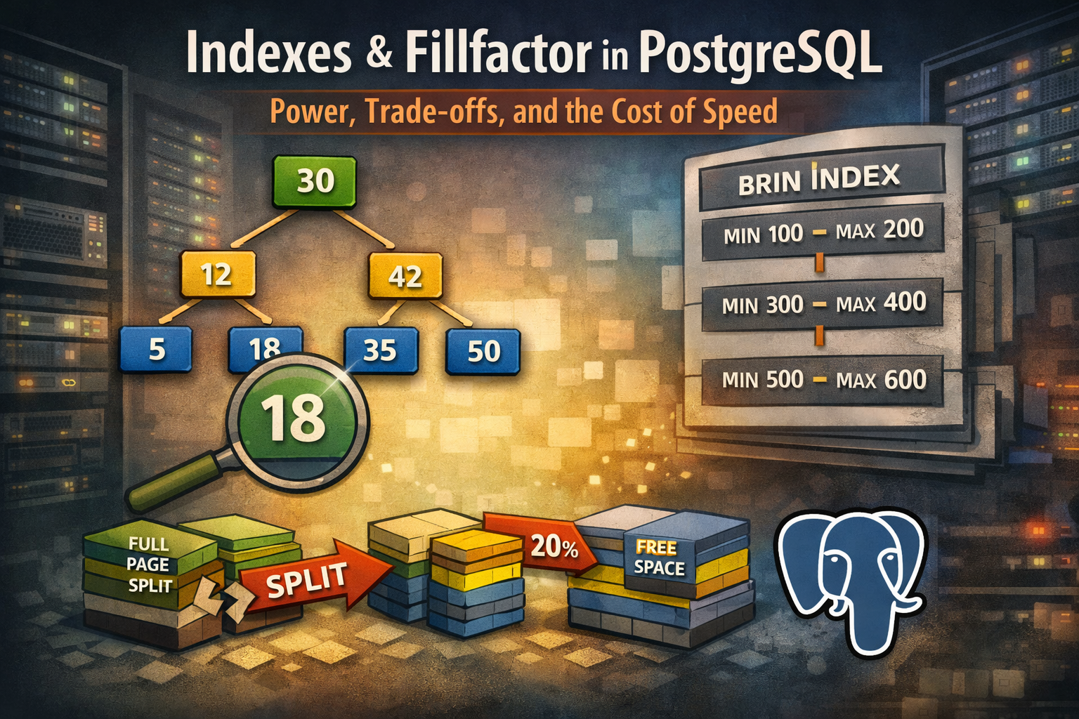 PostgreSQL index tree and storage pages visualization
