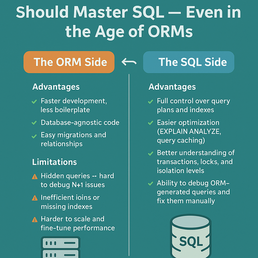 SQL and ORM balance for backend developers